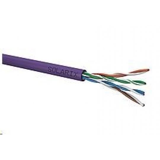 Inštalačný kábel Solarix UTP, Cat5E, drôt, LSOH, krabica 500m SXKD-5E-UTP-LSOH