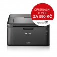 BROTHER tiskárna laserová mono HL-1222WE - A4, 20ppm, 2400x600, 32MB, GDI, USB 2.0, WIFI, 150l, startovací toner 1500str