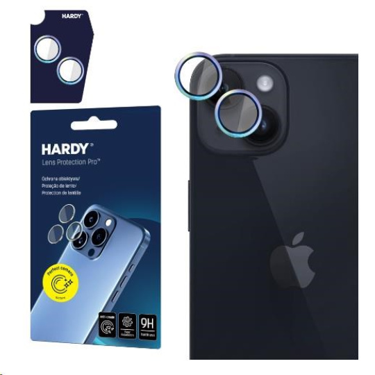 3mk ochrana kamery HARDY Lens Protection Pro pro iPhone 15/15 Plus, Rainbow