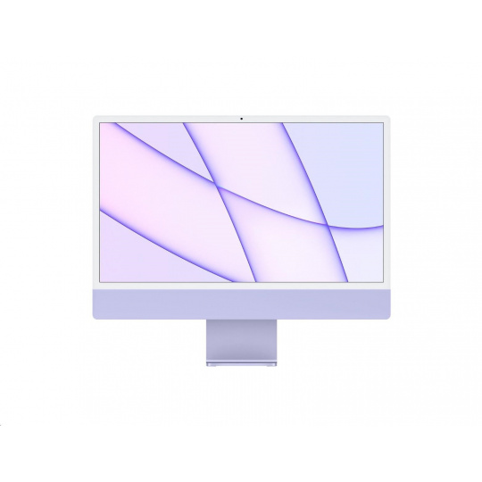 APPLE 24-inch iMac with Retina 4.5K display: M1 chip with 8-core CPU and 8-core GPU, 512GB - Purple