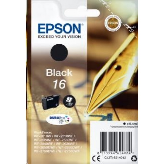 Atrament EPSON čierny Singlepack "Pen" Black 16 DURABrite Ultra Ink