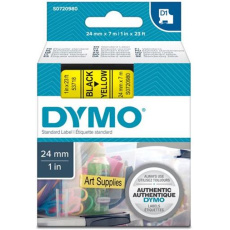 páska DYMO 53718 D1 Black On Yellow Tape (24mm)