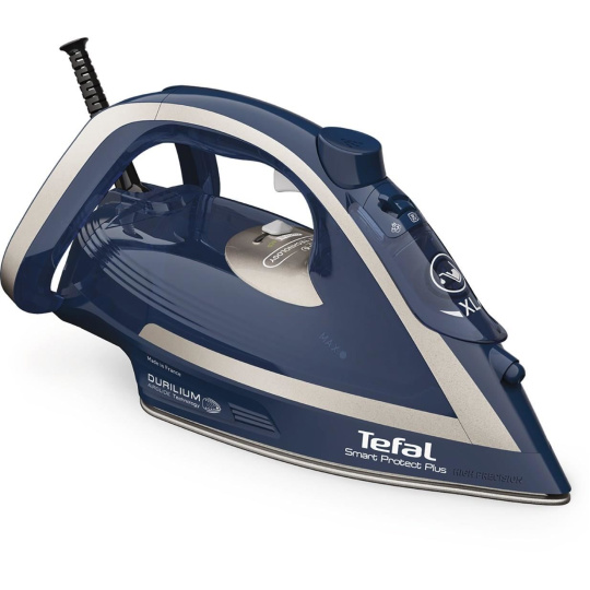 BAZAR - Tefal Smart Protect Plus FV6872E0 napařovací žehlička, 2800 W, Anti-drip, automatické vypnutí, modrá - rozbaleno