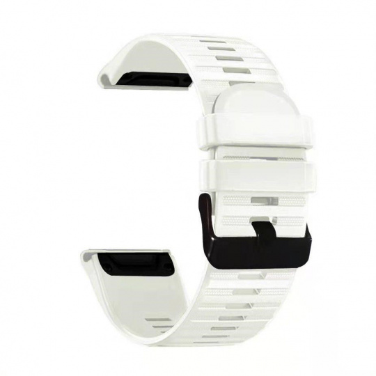 RhinoTech řemínek pro Garmin QuickFit sportovní silikonový 26mm bílý