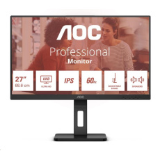 AOC MT IPS LCD WLED 27" U27E3UF - IPS panel, 3840x2160, 2xHDMI, DP, USB 3.2, repro, pivot