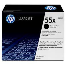 HP 55X Black LJ Toner Cart, CE255X (12,500 pages)