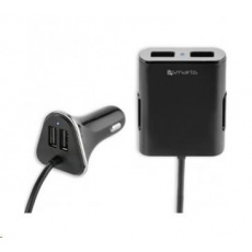4smarts nabíječka do auta, 4x USB, 2,4 A, černá 4smarts nabíječka do auta, 4x USB, 2,4 A, černá