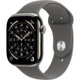 Apple Watch Series 11 GPS + Cellular 46mm Natural Titanium Case with Stone Grey Sport Band - S/M