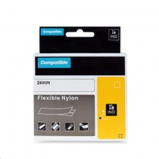PRINTLINE kompatibilní páska s DYMO 1734524, 24mm x 3,5m, černý tisk / bílý podklad, RHINO, nylonová, flexibilní PRINTLINE kompatibilní páska s DYMO 1734524, 24mm x 3,5m, černý tisk / bílý podklad, RHINO, nylonová, flexibilní