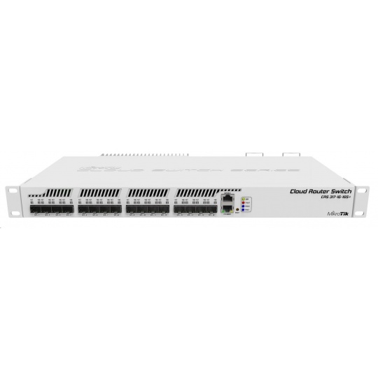MikroTik Cloud Router Switch CRS317-1G-16S+RM, dual-core 800MHz CPU, 1GB, 1xGLAN, 16xSFP+ slot, vč. L6