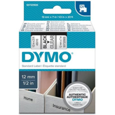 páska DYMO 45010 D1 Black On Transparent Tape (12mm)