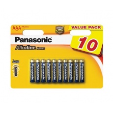 PANASONIC Alkalické baterie Alkaline Power LR03APB/10BW AAA 1,5V (Blistr 10ks)