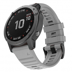 RhinoTech řemínek pro Garmin QuickFit silikonový outdoor 26mm šedý