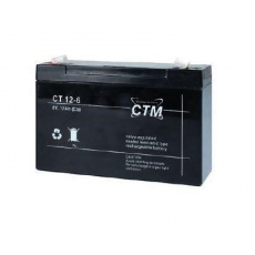 Batéria - CTM CT 6-12 (6V/12Ah - Faston 187), životnosť 5 rokov