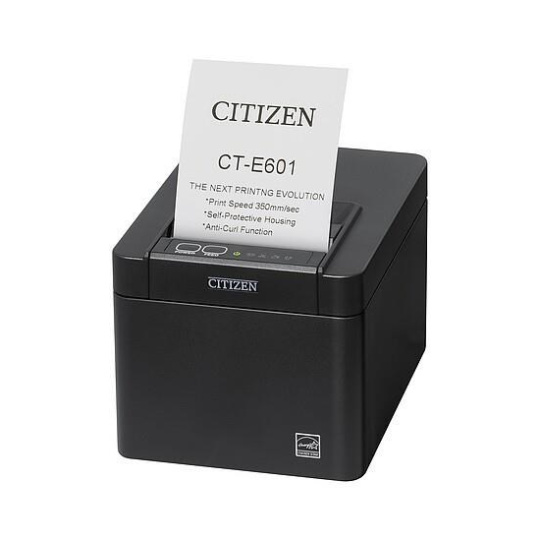 Citizen CT-E601, USB, USB Host, BT, 8 dots/mm (203 dpi), cutter, black