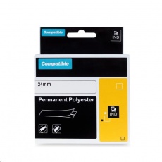 PRINTLINE kompatibilní páska s DYMO 1734523, 24mm x 5,5m, černý tisk / bílý podklad, RHINO, polyesterová PRINTLINE kompatibilní páska s DYMO 1734523, 24mm x 5,5m, černý tisk / bílý podklad, RHINO, polyesterová
