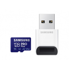 Samsung micro SDHC karta 128GB PRO Plus + USB adaptér