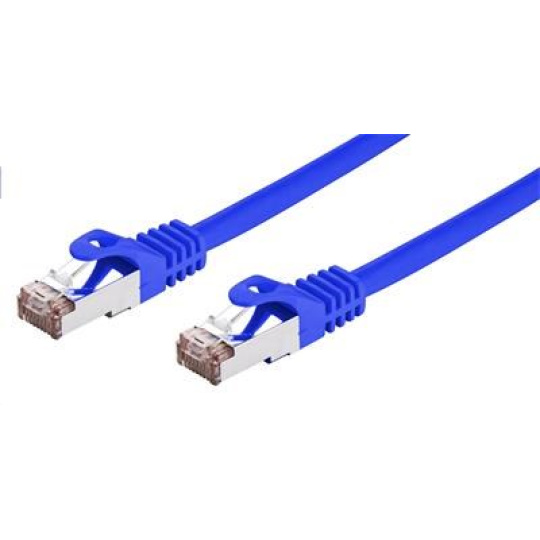 C-TECH kabel patchcord Cat6, FTP, modrý, 2m