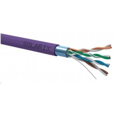 Inštalačný kábel Solarix FTP, Cat5E, drôt, LSOH, cievka 500 m SXKD-5E-FTP-LSOH