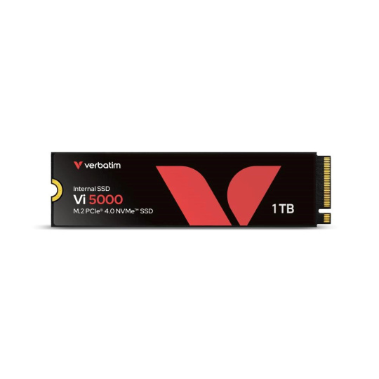 VERBATIM SSD Vi5000 Internal PCIe NVMe M.2 SSD 1TB , W 4500/ R 5000 MB/s VERBATIM SSD Vi5000 Internal PCIe NVMe M.2 SSD 1TB , W 4500/ R 5000 MB/s