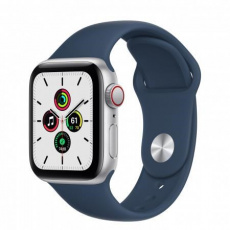APPLE Watch SE GPS + Cellular, 40mm Silver Alum. Case with Abyss Blue Sport Band - Regular APPLE Watch SE GPS + Cellular, 40mm Silver Alum. Case with Abyss Blue Sport Band - Regular