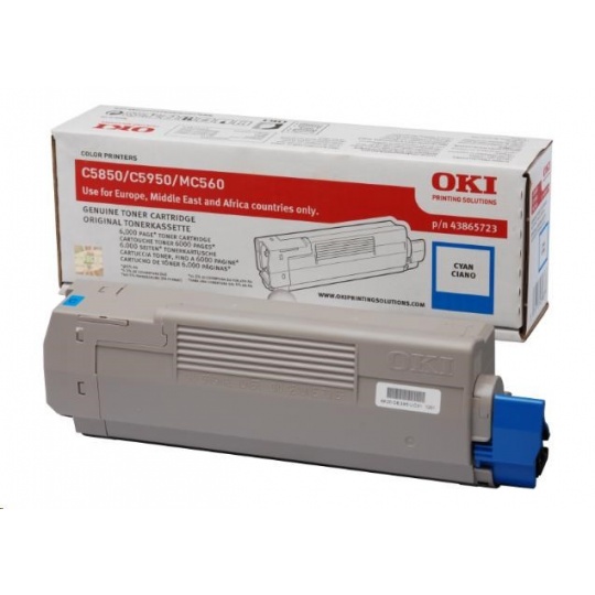 Oki Toner Cyan pre C5850/C5950/MC560 (6 000 strán)