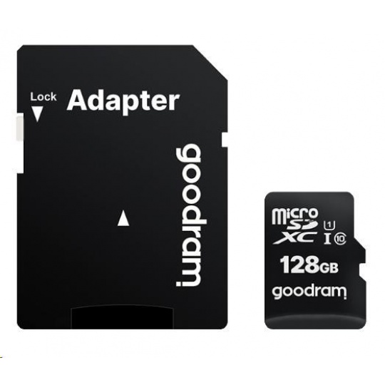 Karta GOODRAM microSDXC 256GB M1AA (R:100/W:10 MB/s), UHS-I Class 10, U1 + adaptér
