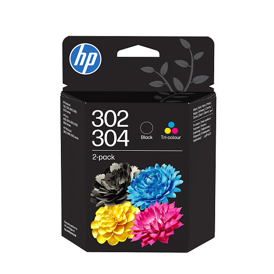 HP 302/304 Tri-color/Black Ink Cartridge 2-Pk HP 302/304 Tri-color/Black Ink Cartridge 2-Pk
