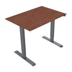 Pracovný stôl, elektricky nastaviteľná výška, 75x140cm, rozsah 500 mm, šedý, 70 kg nosnosť, ergo Pracovný stôl, elektricky nastaviteľná výška, 75x140cm, rozsah 500 mm, šedý, 70 kg nosnosť, ergo