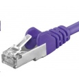 PREMIUMCORD Patch kábel CAT6a S-FTP, RJ45-RJ45, AWG 26/7 1,5m fialový