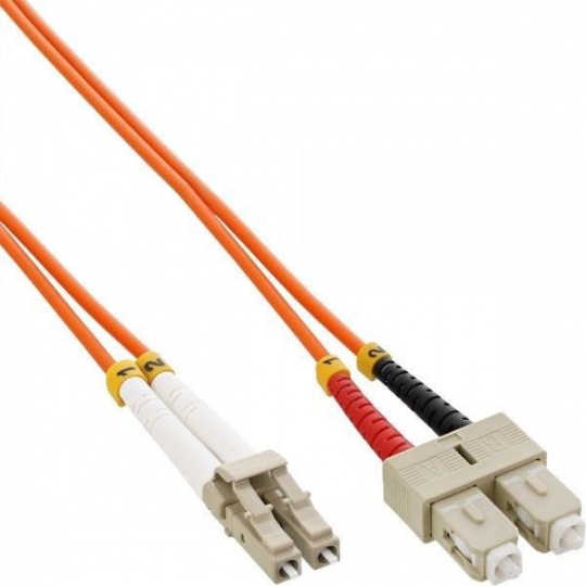 Duplexný prepojovací kábel MM 62,5/125 OM1, LC-SC, LS0H, 1m