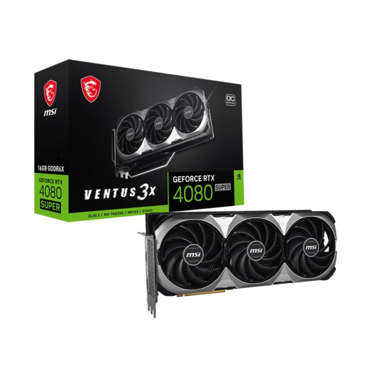 BAZAR - MSI VGA NVIDIA GeForce RTX 4080 SUPER 16G VENTUS 3X OC, 16G GDDR6X, 2xDP, 2xHDMI - Po opravě (Bez příšlušenství) BAZAR - MSI VGA NVIDIA GeForce RTX 4080 SUPER 16G VENTUS 3X OC, 16G GDDR6X, 2xDP, 2xHDMI - Po opravě (Bez příšlušenství)