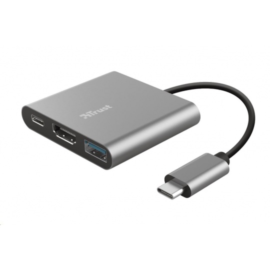 Adaptér TRUST DALYX, 3 v 1, USB-C