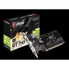 MSI VGA NVIDIA GeForce GT 710 1GD3 LP, GT710, GDDR3 1GB, DVI-I,HDMI,LP MSI VGA NVIDIA GeForce GT 710 1GD3 LP, GT710, GDDR3 1GB, DVI-I,HDMI,LP