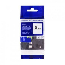 kompatibilná páska pre BROTHER TZE-V221,TZEV221 čierne písmo, biela VINYL páska Tape (9mmx5,5m)