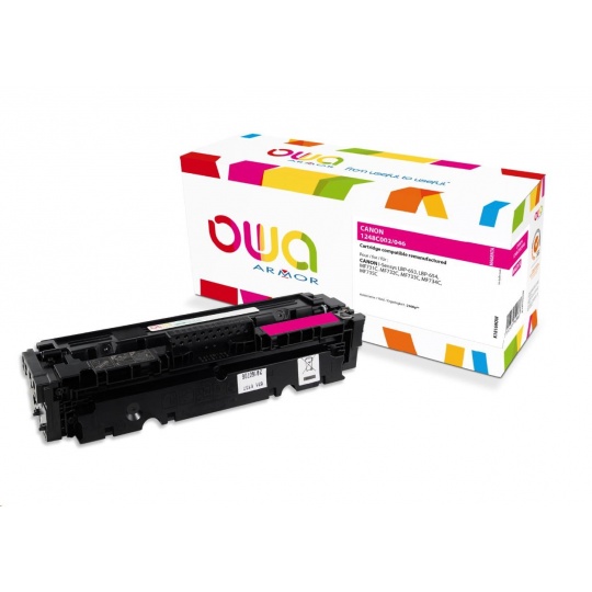 OWA Armor toner pre CANON LBP 653Cdw, 654Cx, MFP735Cx, 2300 str., červená/magenta (CRG046M)