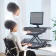 Pracovná stanica, Sit-Stand Lotus, čierna, plast-kov, Fellowes, DOPREDAJ