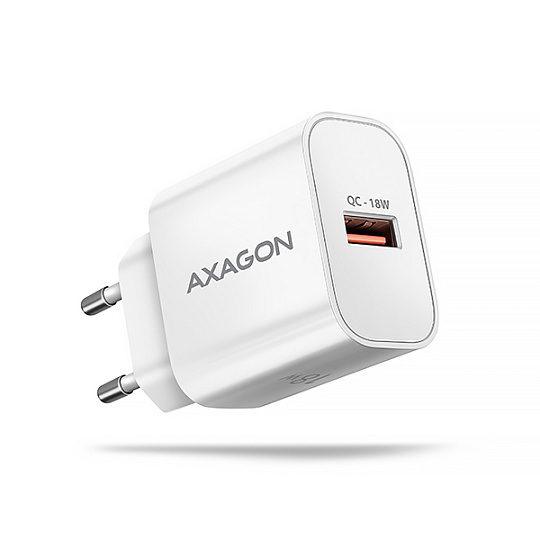 BAZAR - AXAGON ACU-QC18W, nabíječka do sítě 18W, 1x port USB-A, QC3.0/AFC/Apple, bílá - Poškozený obal (Náhradní krabice