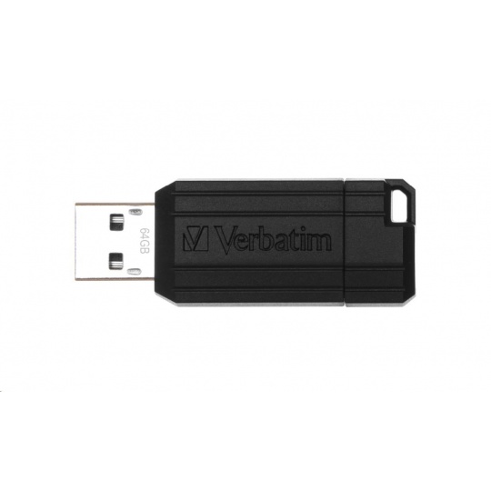 VERBATIM Flash Disk 64GB USB 2.0 Store 'n' Go PinStripe, čierna