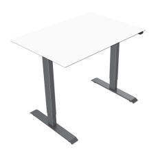 Pracovný stôl, elektricky nastaviteľná výška, 75x140cm, rozsah 500 mm, šedý, 70 kg nosnosť, ergo Pracovný stôl, elektricky nastaviteľná výška, 75x140cm, rozsah 500 mm, šedý, 70 kg nosnosť, ergo