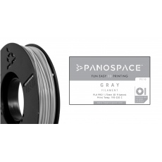 Typ FILAMENTU Panospace: PLA -- 1,75 mm, 750 gramov na rolke - sivý