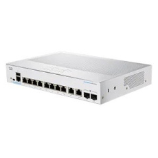 Prepínač Cisco CBS350-8T-E-2G, 8xGbE RJ45, 2xGbE RJ45/SFP, bez ventilátora