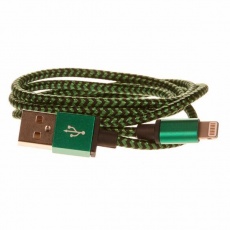 CELLFISH pletený datový kabel z nylonového vlákna, Lightning, 1 m, zelená CELLFISH pletený datový kabel z nylonového vlákna, Lightning, 1 m, zelená