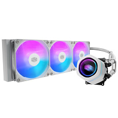 Cooler Master vodní chladič MasterLiquid Core Nex Digital 360 White ARGB, 3x 120mm, ARGB, LGA1851, AM5, Bílá