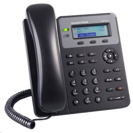 Grandstream GXP1610 [telefón VoIP - 1x účet SIP, HD audio, 3 programy.tlačidlá, prepínač 2xLAN 10/100Mbps]