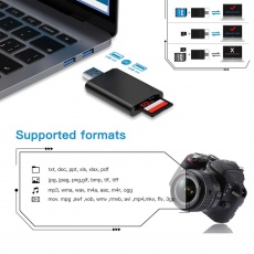 PLATINET čítačka pamäťových kariet SD a micro SD FAST, MICRO SD/TF SD 4.0 UHSII USB 3. PLATINET čítačka pamäťových kariet SD a micro SD FAST, MICRO SD/TF SD 4.0 UHSII USB 3.