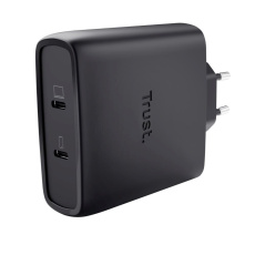 TRUST napájecí adaptér MAXO 100W 2-Port, USB-C, černá TRUST napájecí adaptér MAXO 100W 2-Port, USB-C, černá