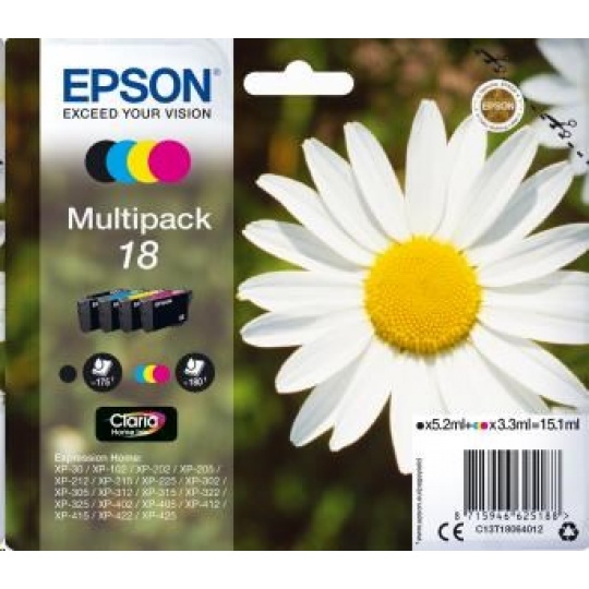 Atrament EPSON Multipack 4-farebný "Daisy" 18 Claria Home Ink