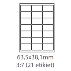etikety kompatibil Samolepiace 63,5x38,1 univerzálne biele (1000 listov A4/bal.)