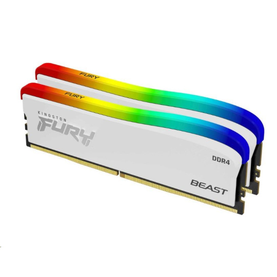 KINGSTON DIMM DDR4 32GB (Kit of 2) 3200MT/s CL16 FURY Beast Bílá RGB SE